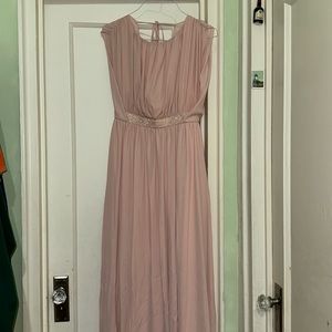 ASOS pink embellished waist maxi dress